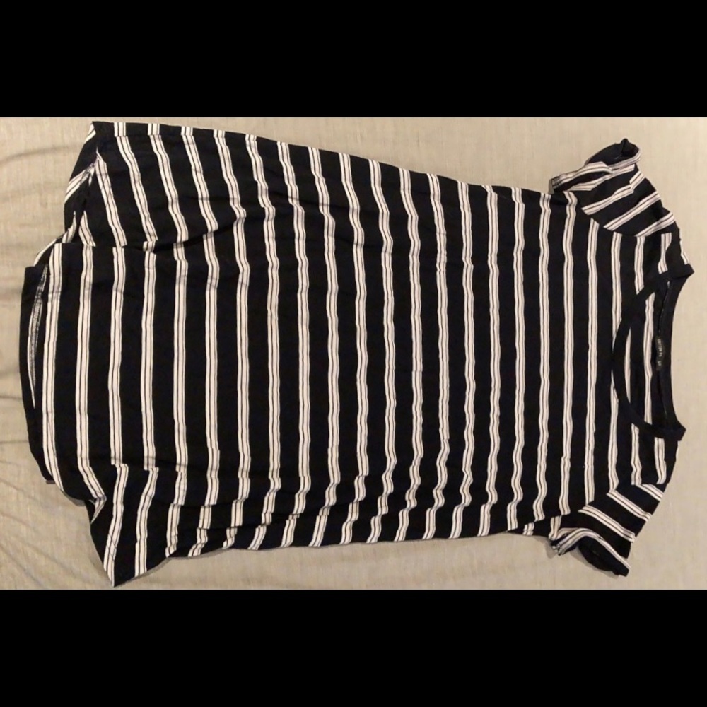 Black and white blouse